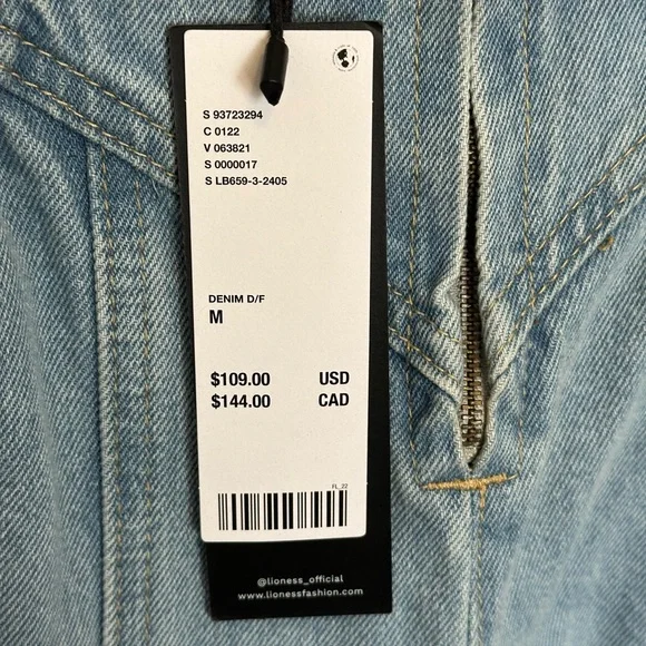 Lioness Daydream Tie Up Jean / Sky Blue Lace-Up Wide Leg Jeans - Picture 14 of 14